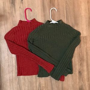 Two long sleeve crop tops!